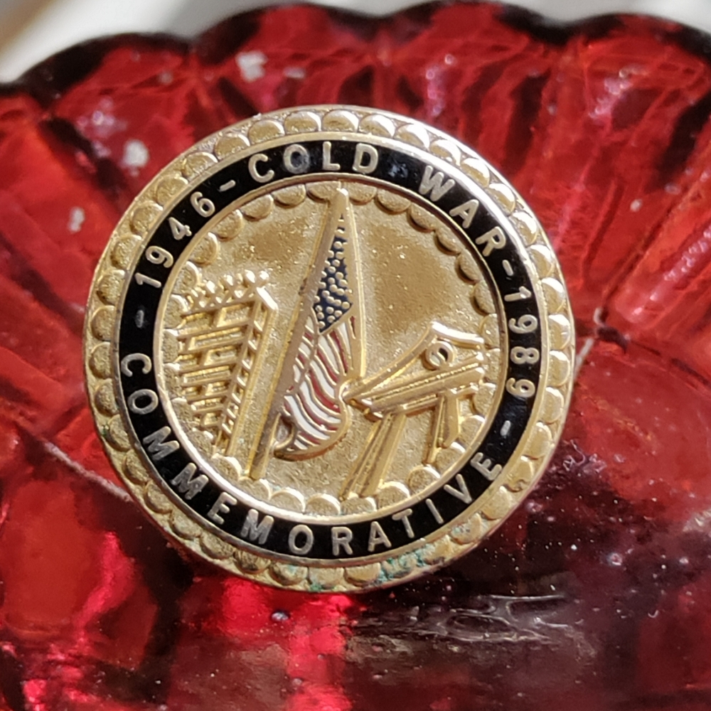 Vtg Ballou Reg'd Cold War Commorative Lapel pin